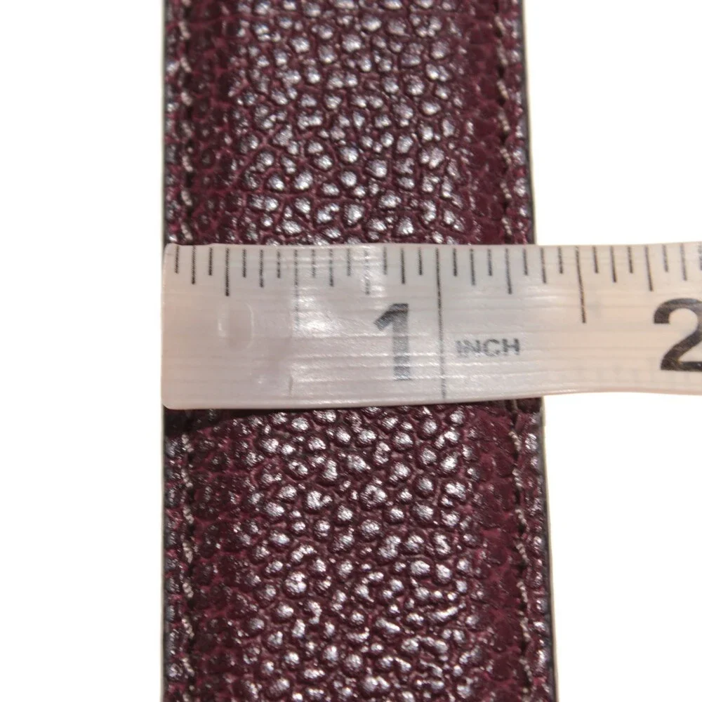 Di Bianco NWT Cut to Size Dress Belt In Dark Red Pebbled Leather One Size